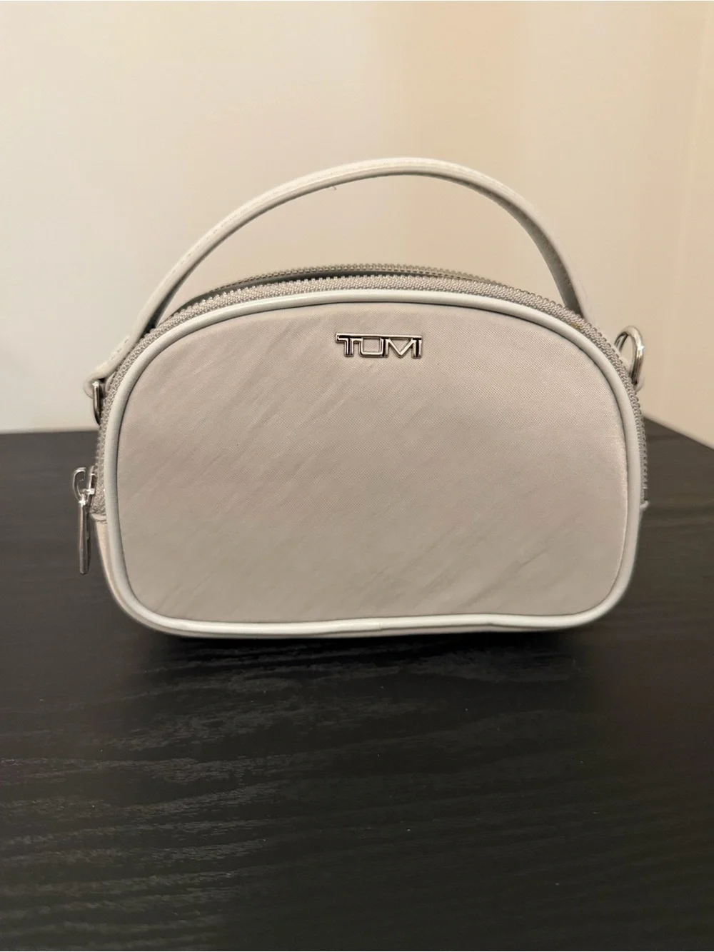 Tumi Small White Top-Handle Mini Crossbody